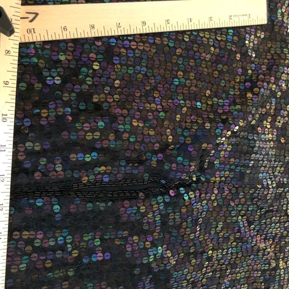 Jewel Queen size 14  black AB  SEQUIN maxi dress elastic waist, back slit - Picture 7 of 13